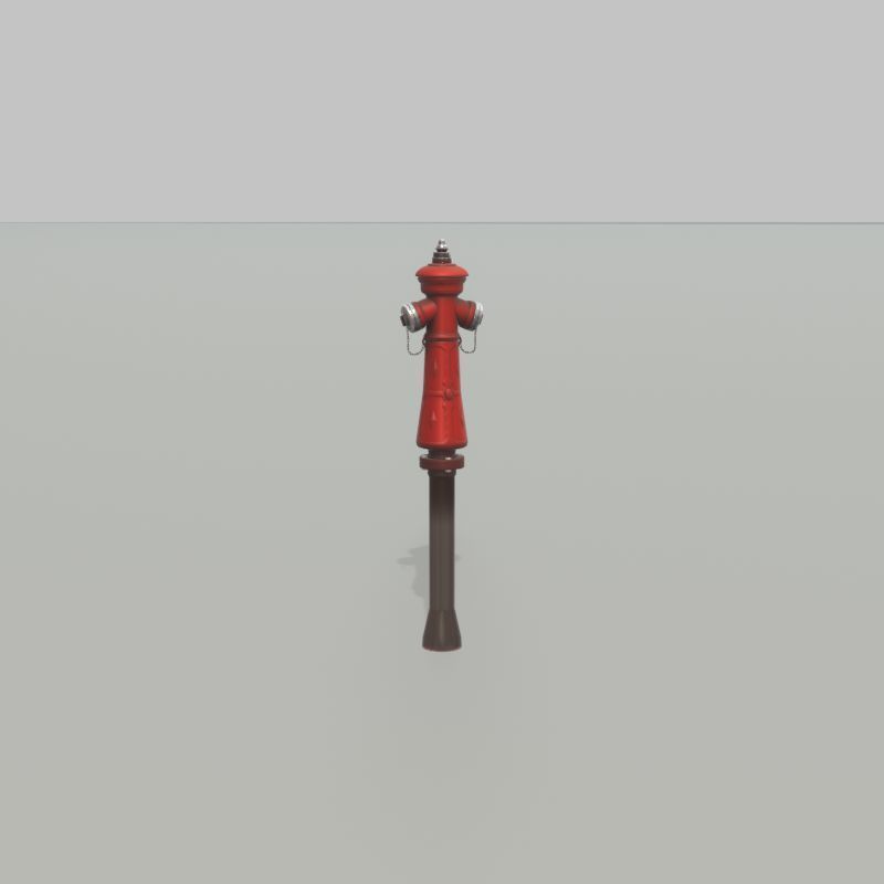 Hydrant VAG NOVA 1885 Red 2 Low-poly 3D model_48