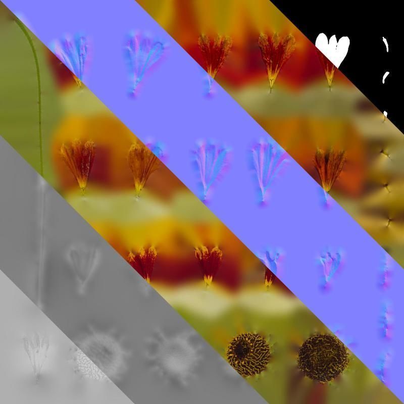 Anydrafts Helenium autumnale mariachi Flower 02 Texture_8