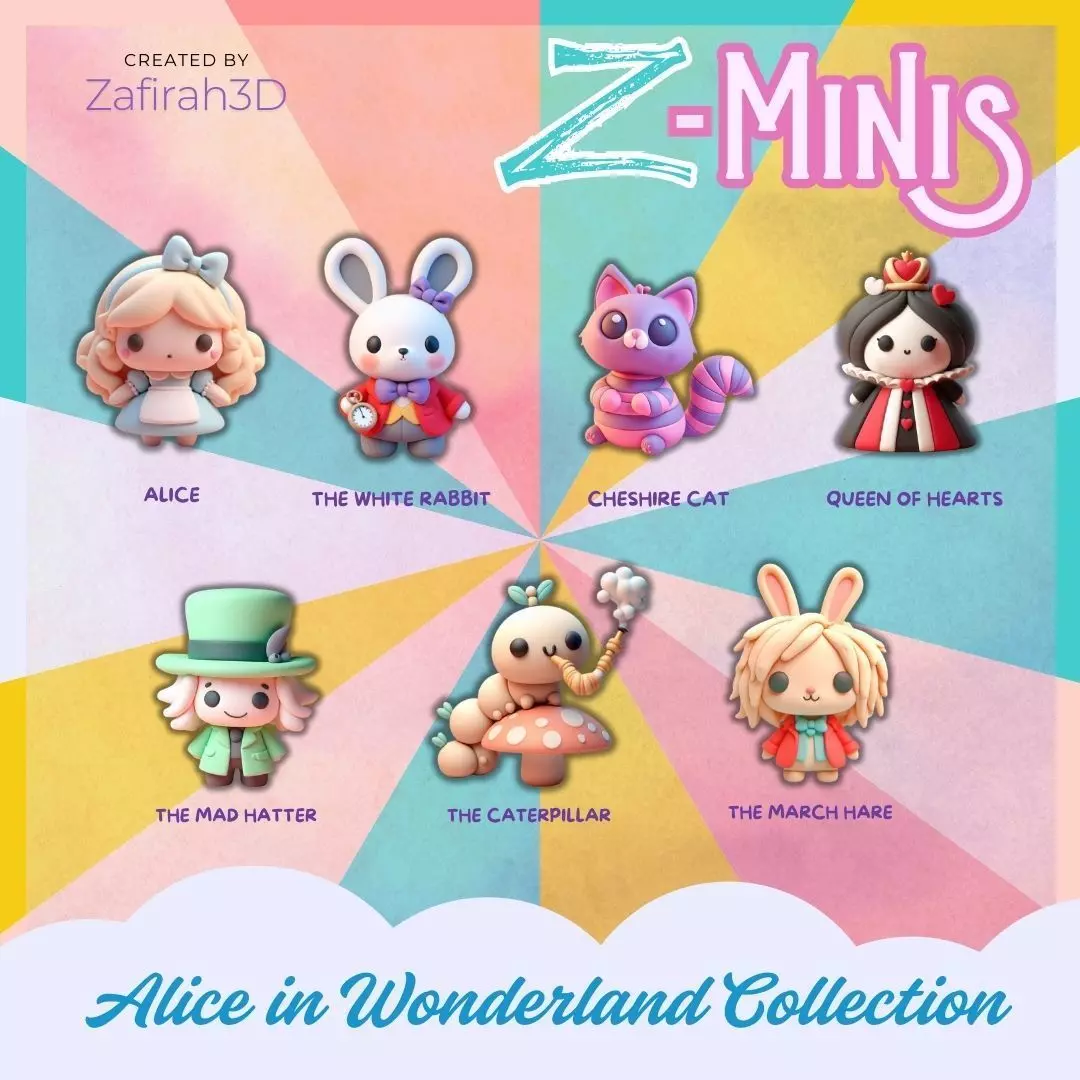 Z-Minis Alice in Wonderland Collection 3D print model_0