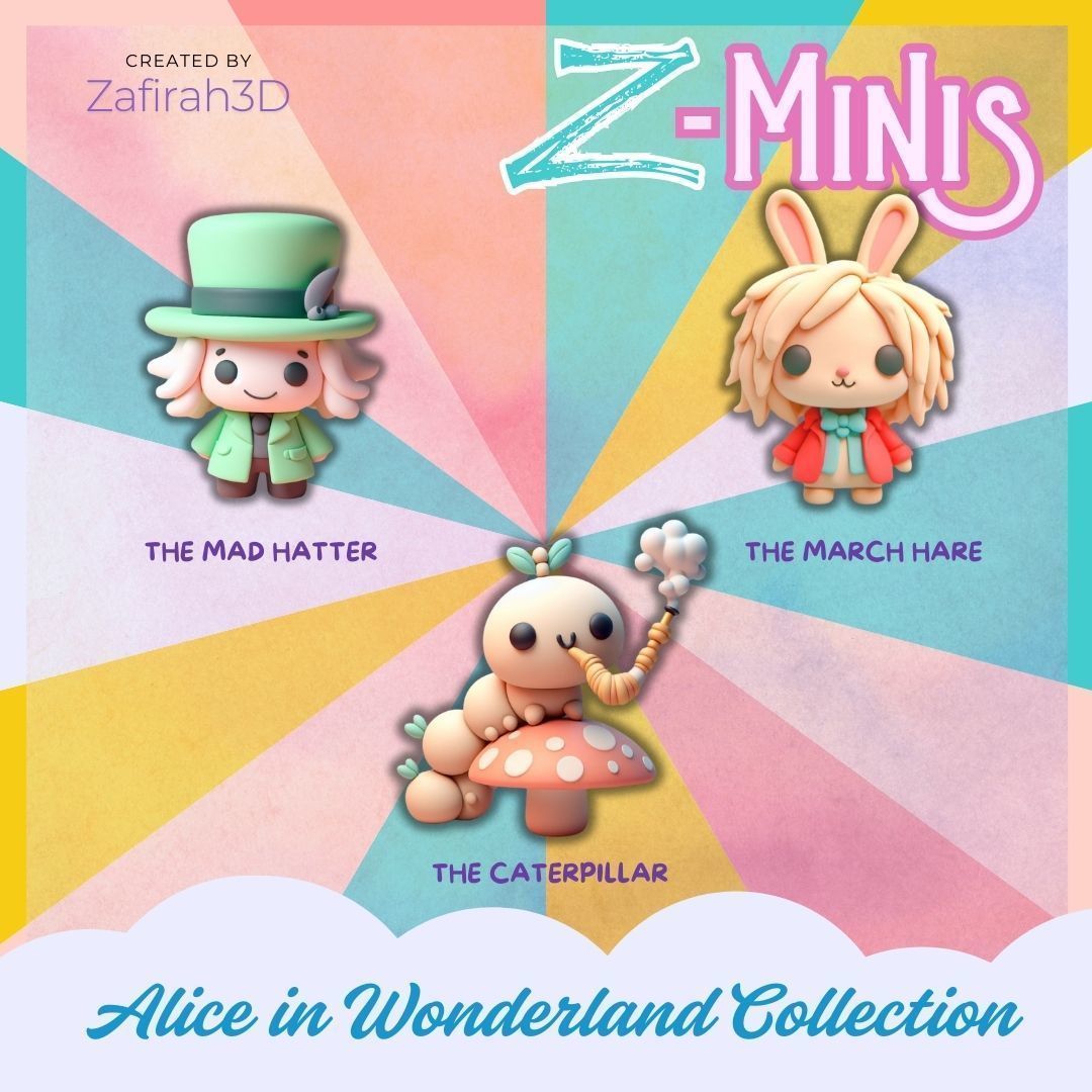 Z-Minis Alice in Wonderland Collection 3D print model_2