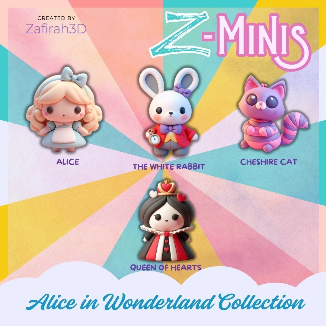 Z-Minis Alice in Wonderland Collection 3D print model_1