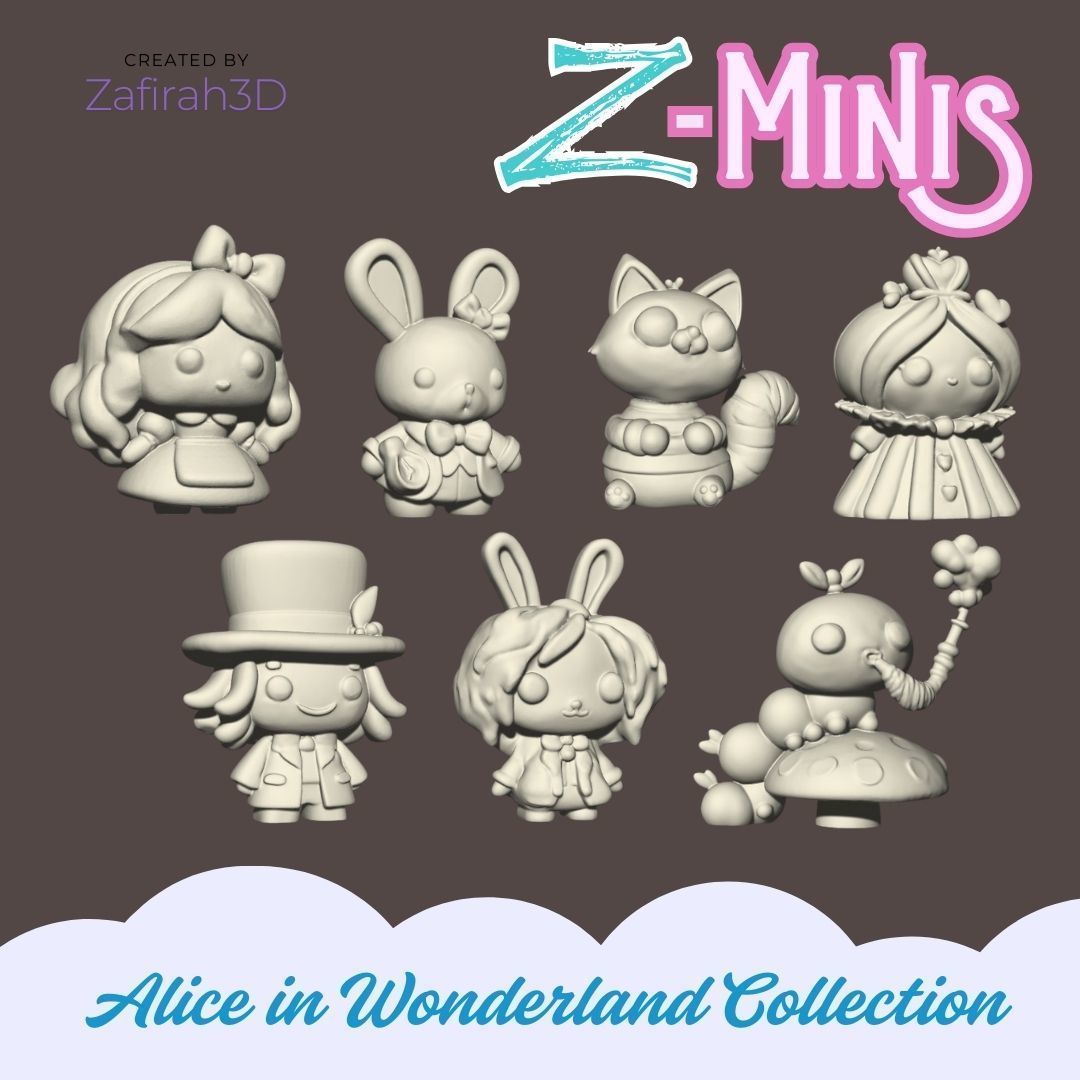 Z-Minis Alice in Wonderland Collection 3D print model_3