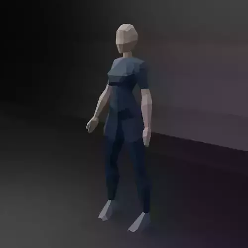 Low poly female Low-poly 3D model