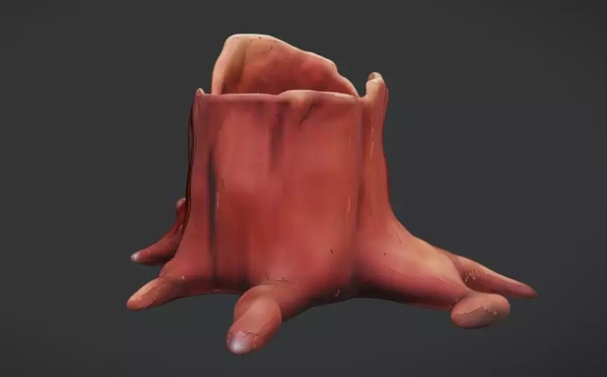 Tree Stump Throne 3D model_0