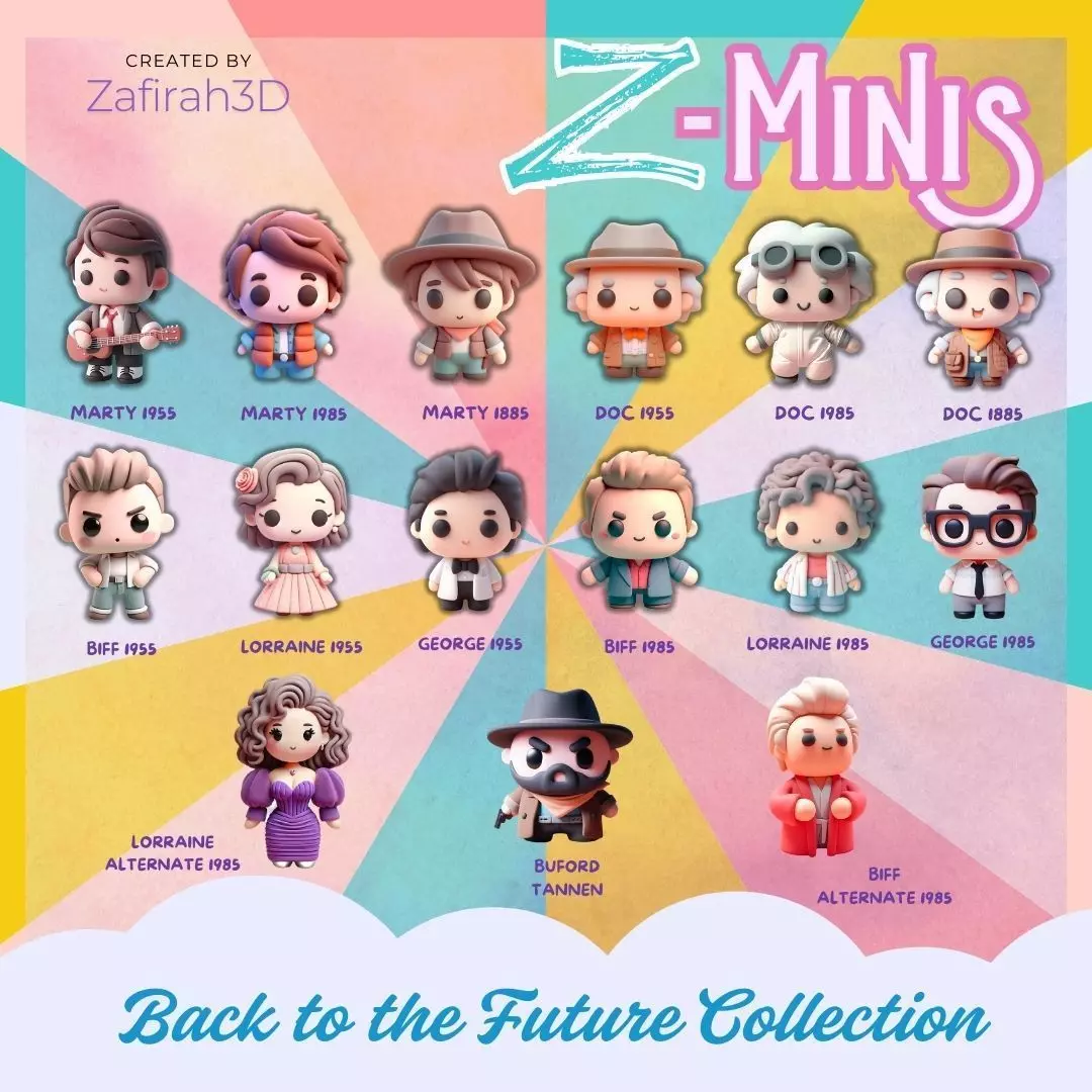 Z-Minis Back to the Future Collection 3D print model