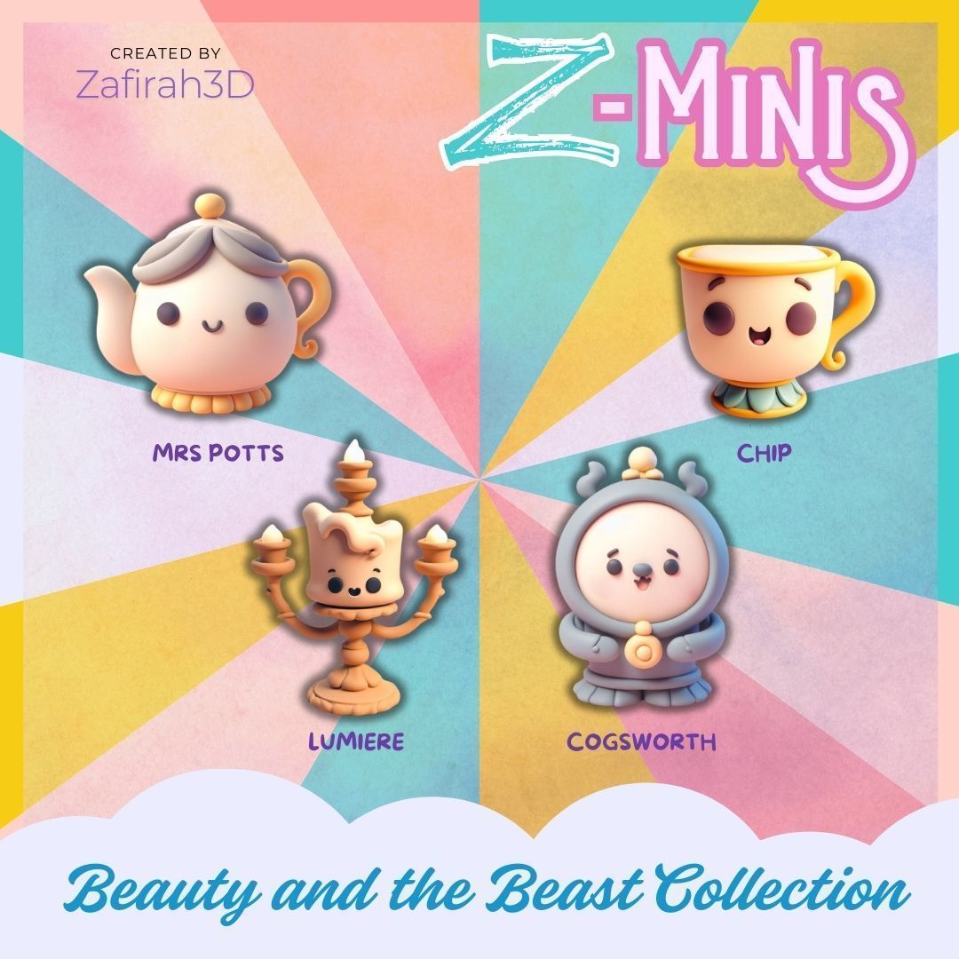 Z-Minis Beauty and the Beast Collection 3D print model_2