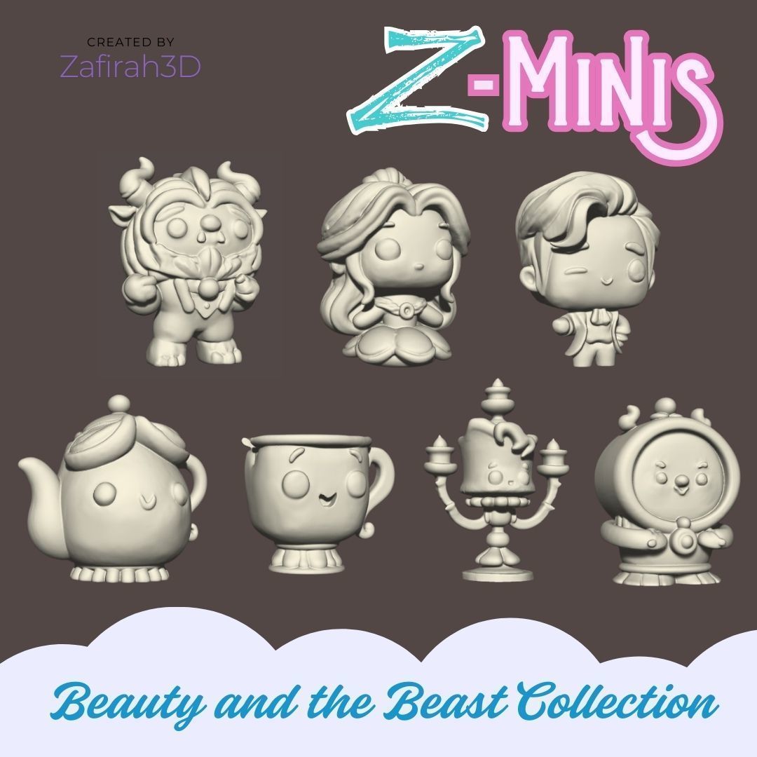 Z-Minis Beauty and the Beast Collection 3D print model_3