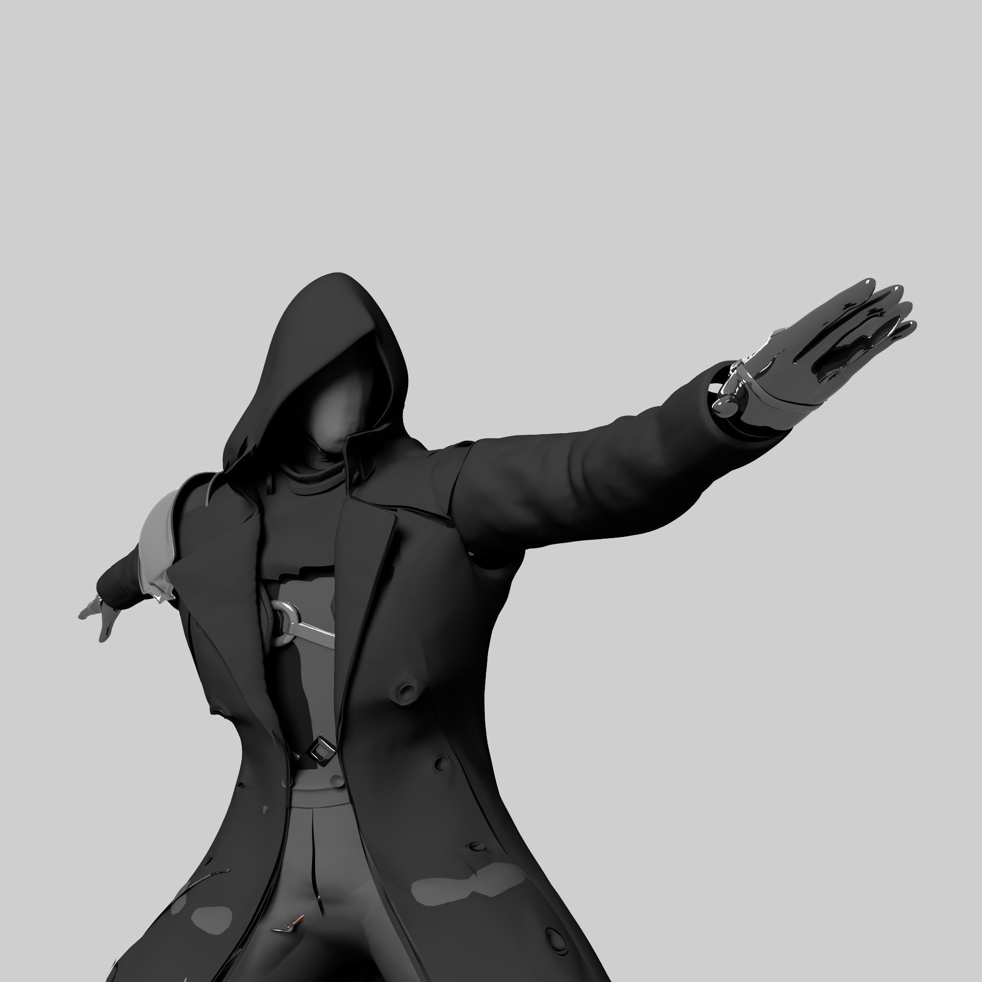 Black-Clad Antihero Rigged 3D Model 3D model_2