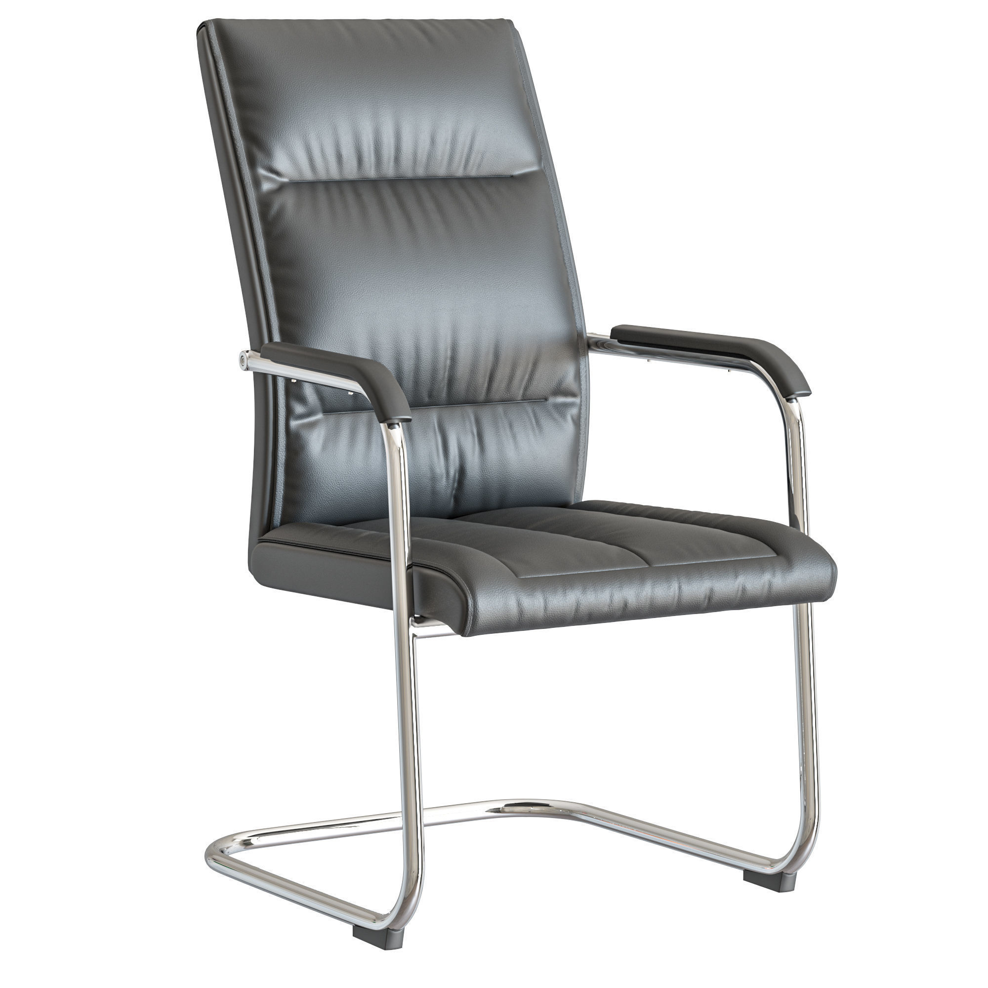 Office Chair Low-poly 3D model_4