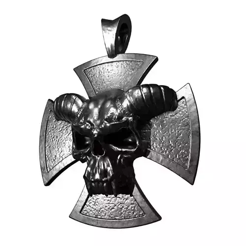 Maltese Cross DVL Biker Pendant 3D print model