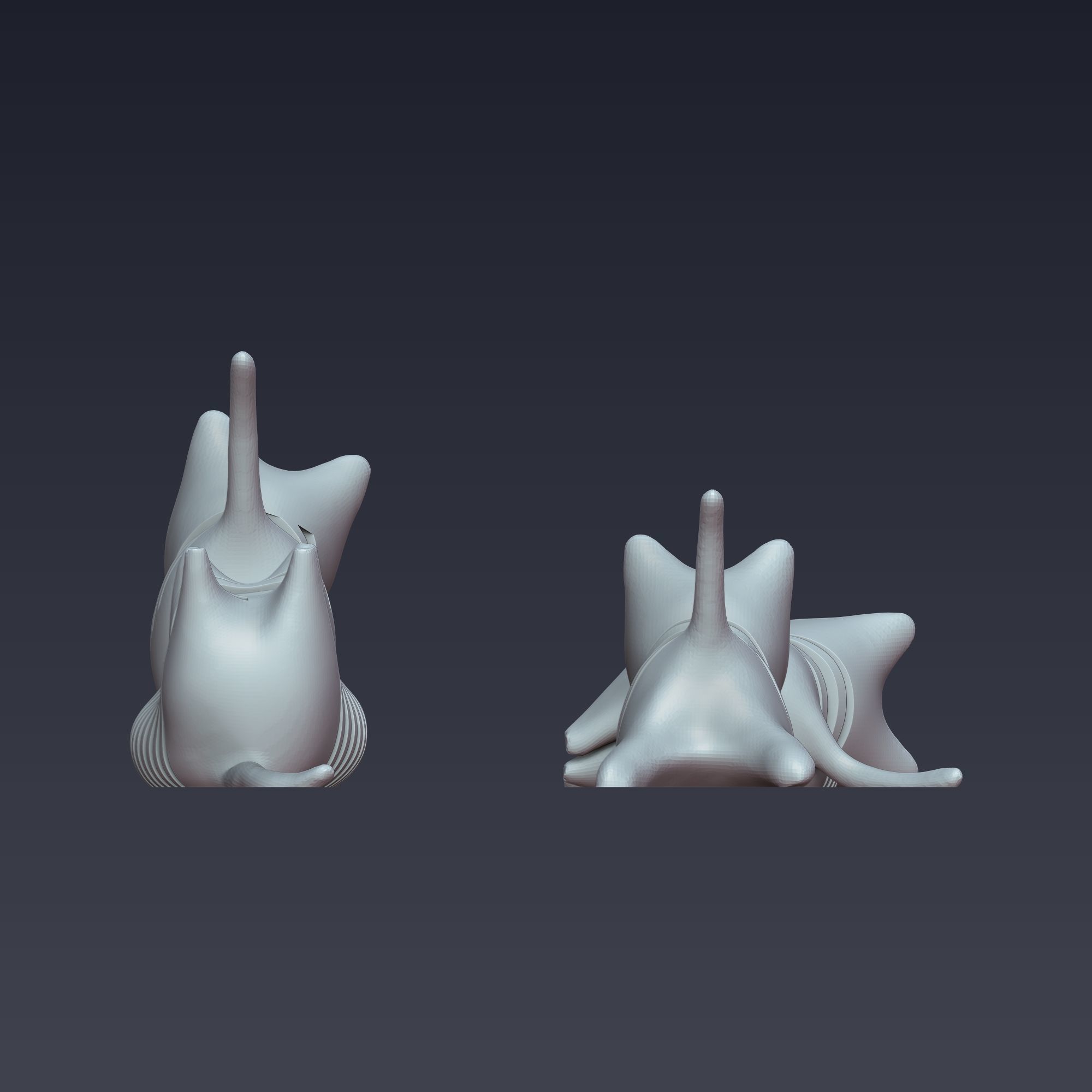 Spring Cat 3D Model Set Flexible and Fun 3D print model_4