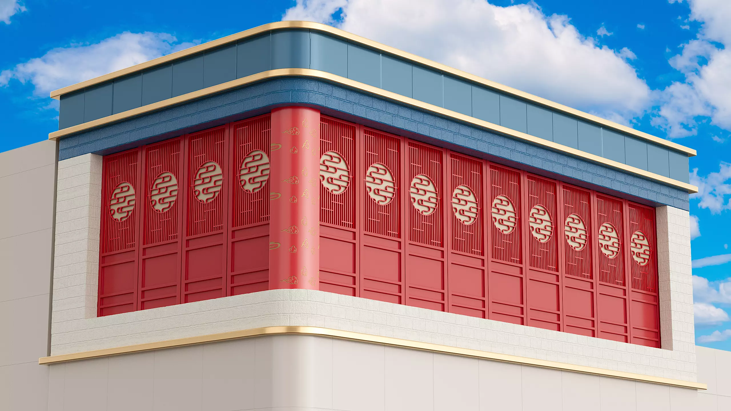 Wishing you a prosperous Year of the Snake - C4D animation scene 3D model_0