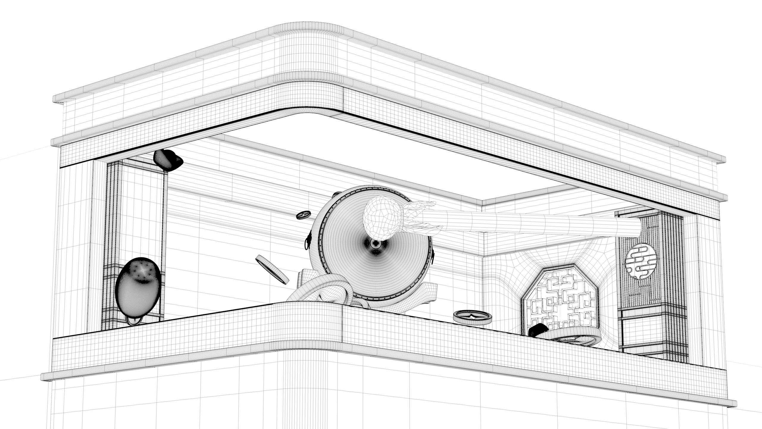 Wishing you a prosperous Year of the Snake - C4D animation scene 3D model_2