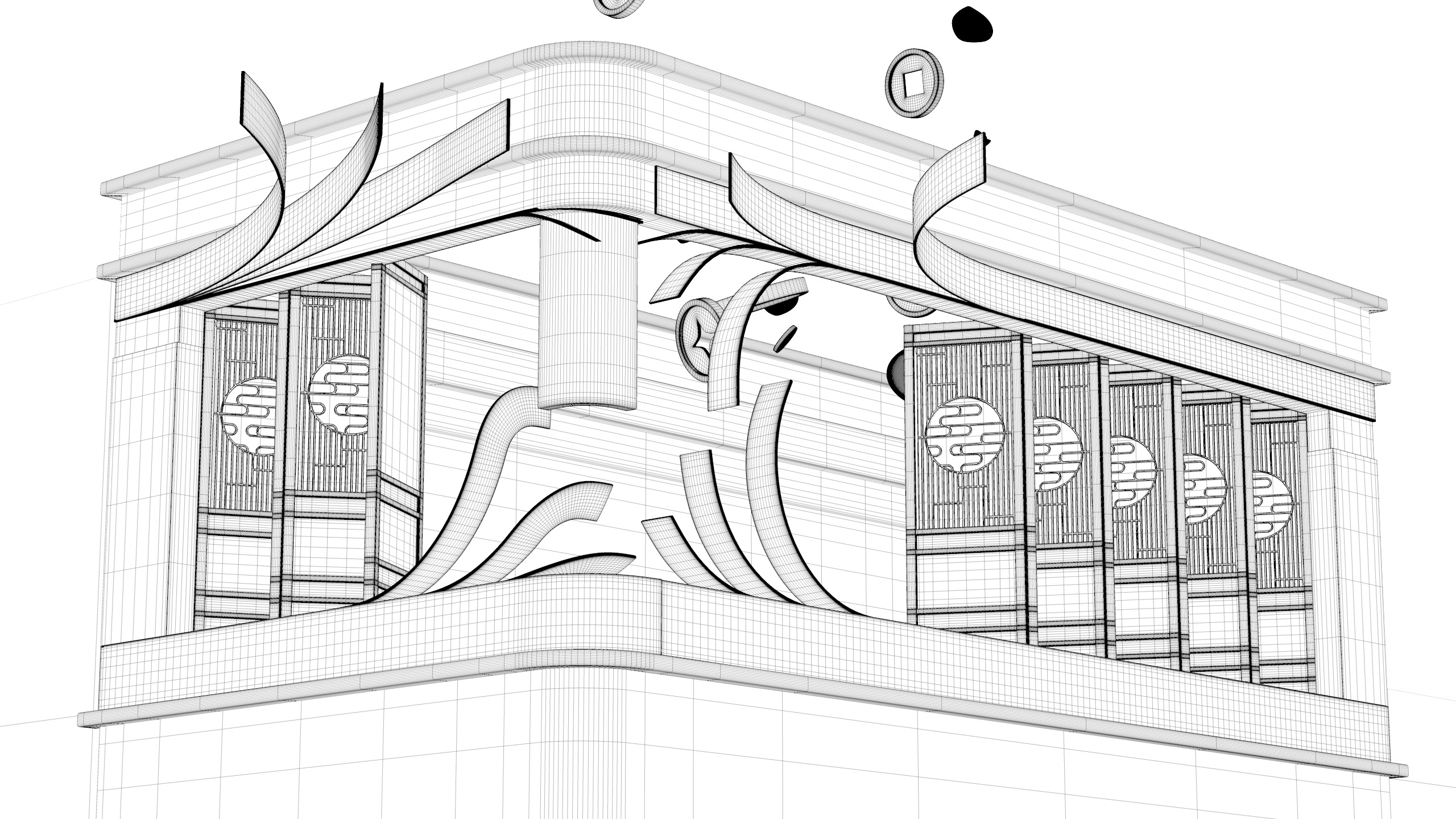 Wishing you a prosperous Year of the Snake - C4D animation scene 3D model_10