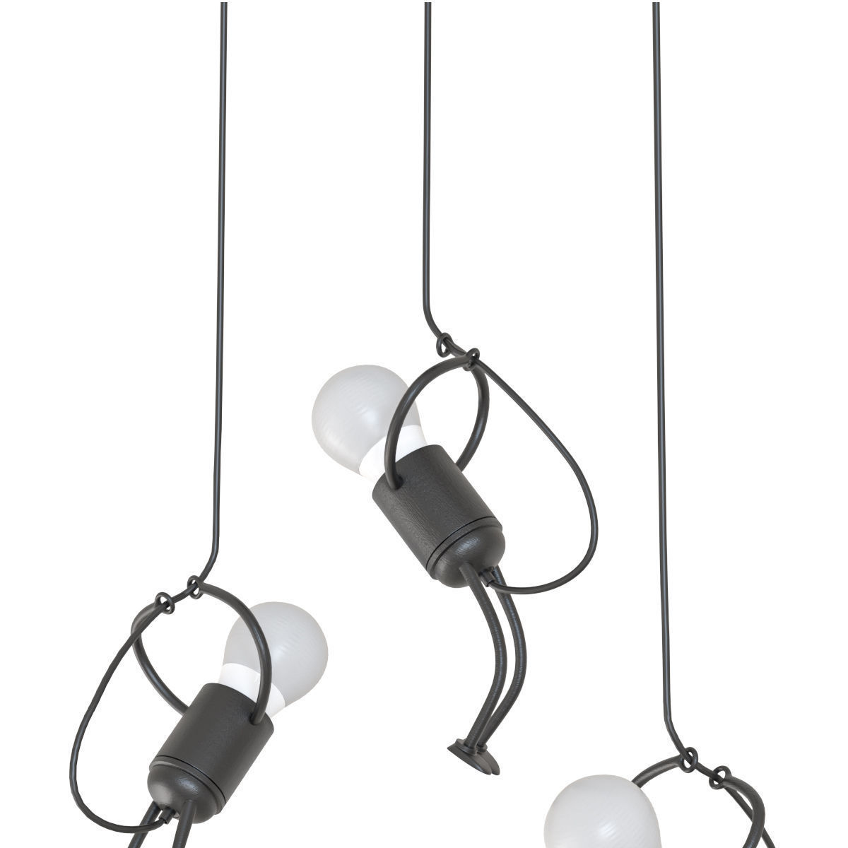 Creative Little Man Pendant Lights Low-poly 3D model_2