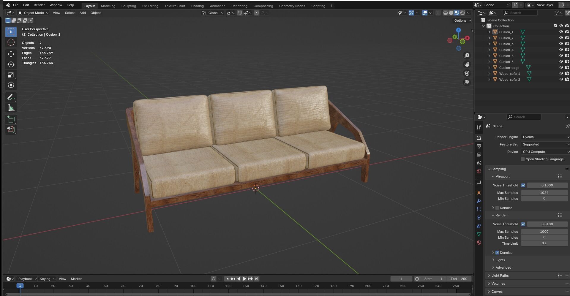 Sofa CG9 3D model_8