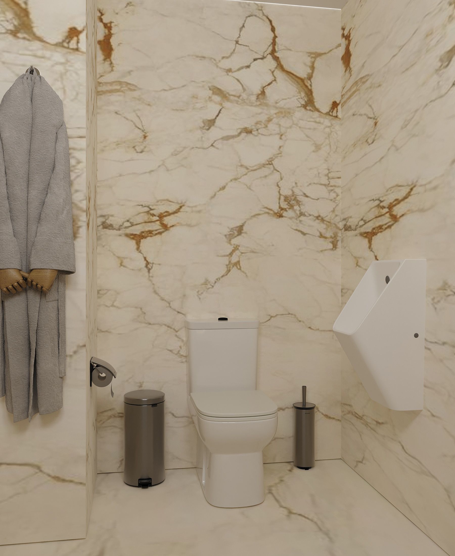 shower interior Low-poly 3D model_2