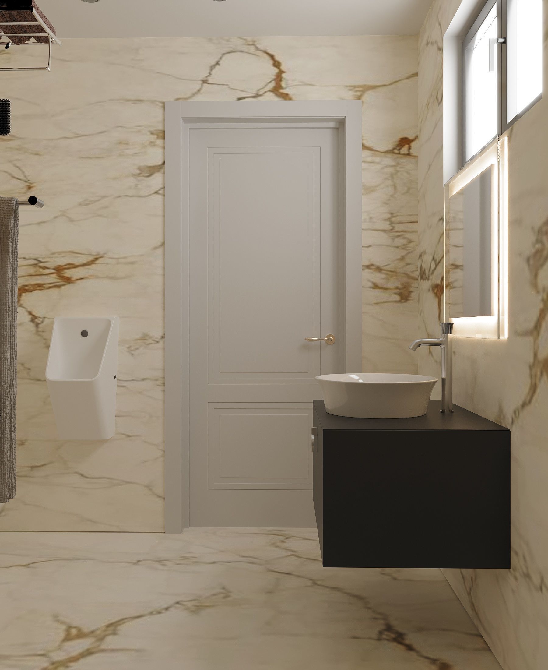 shower interior Low-poly 3D model_3