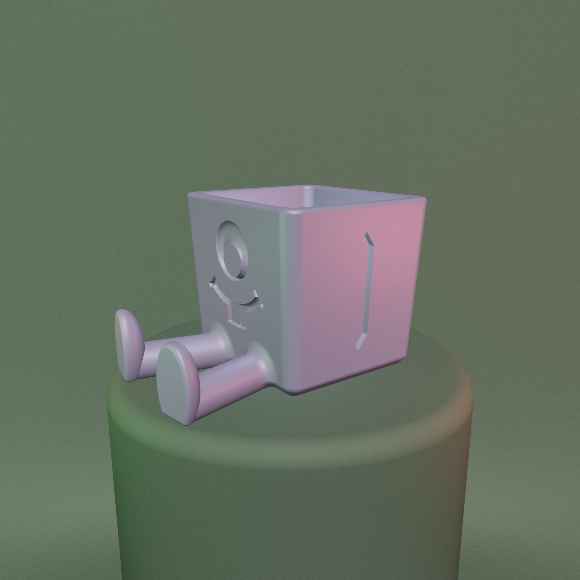 Sitting Cute Planter - 053 3D print model_12