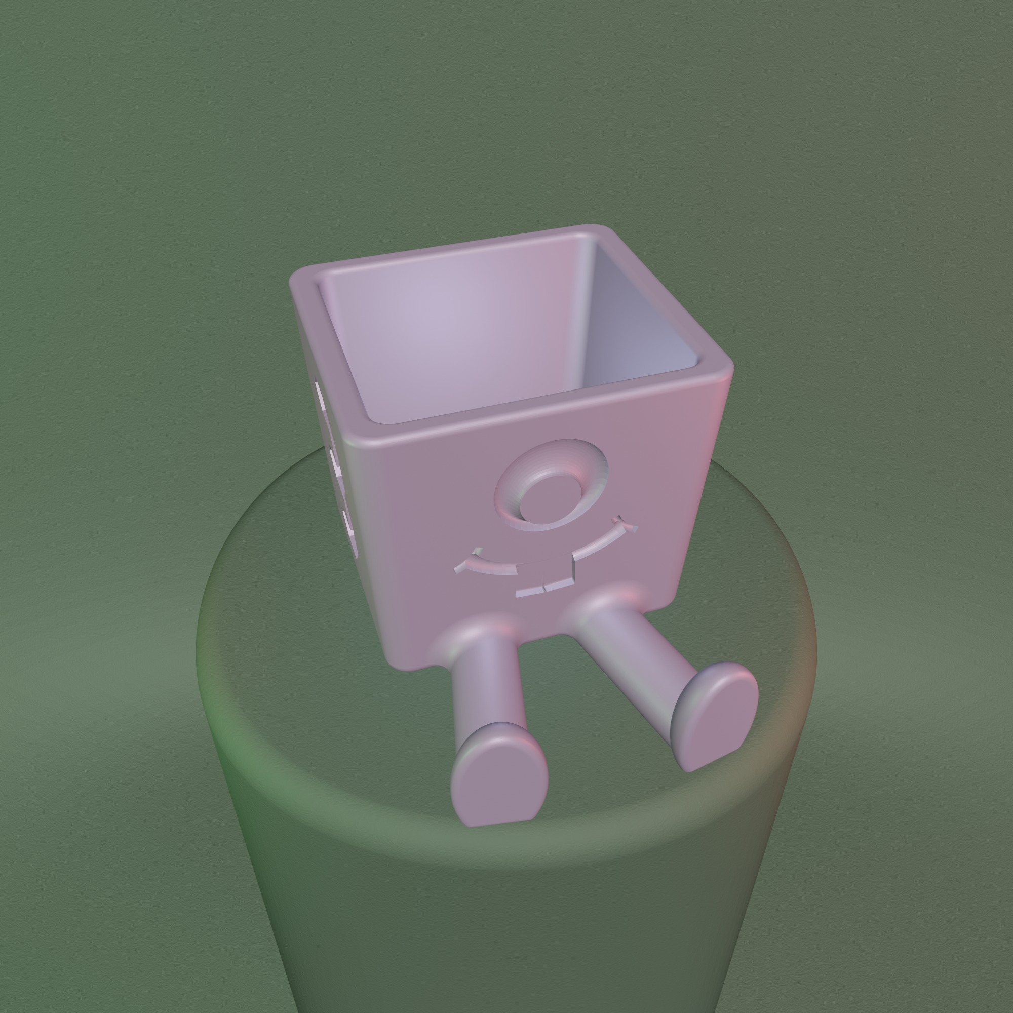 Sitting Cute Planter - 053 3D print model_17
