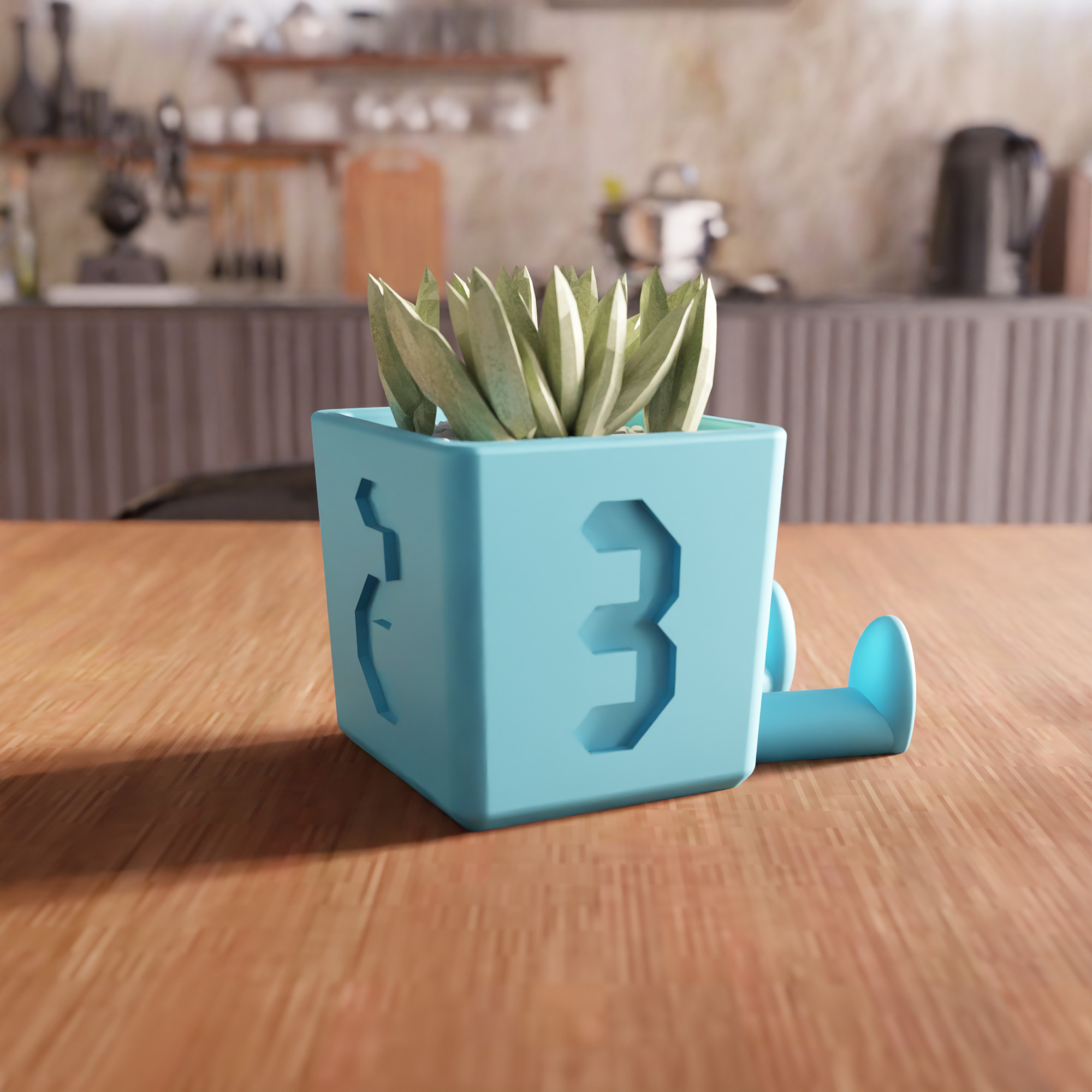 Sitting Cute Planter - 053 3D print model_1
