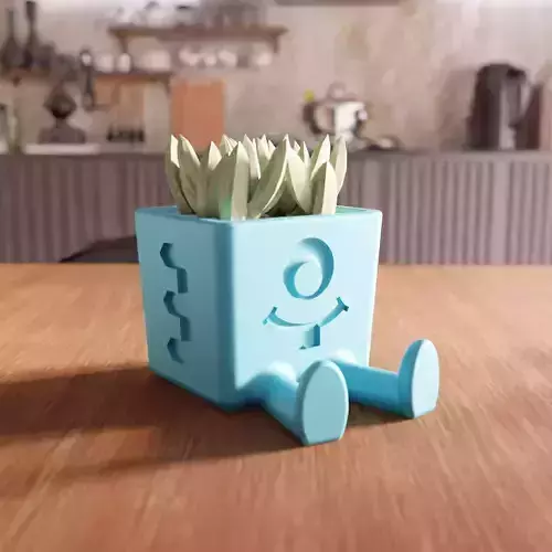 Sitting Cute Planter - 053 3D print model
