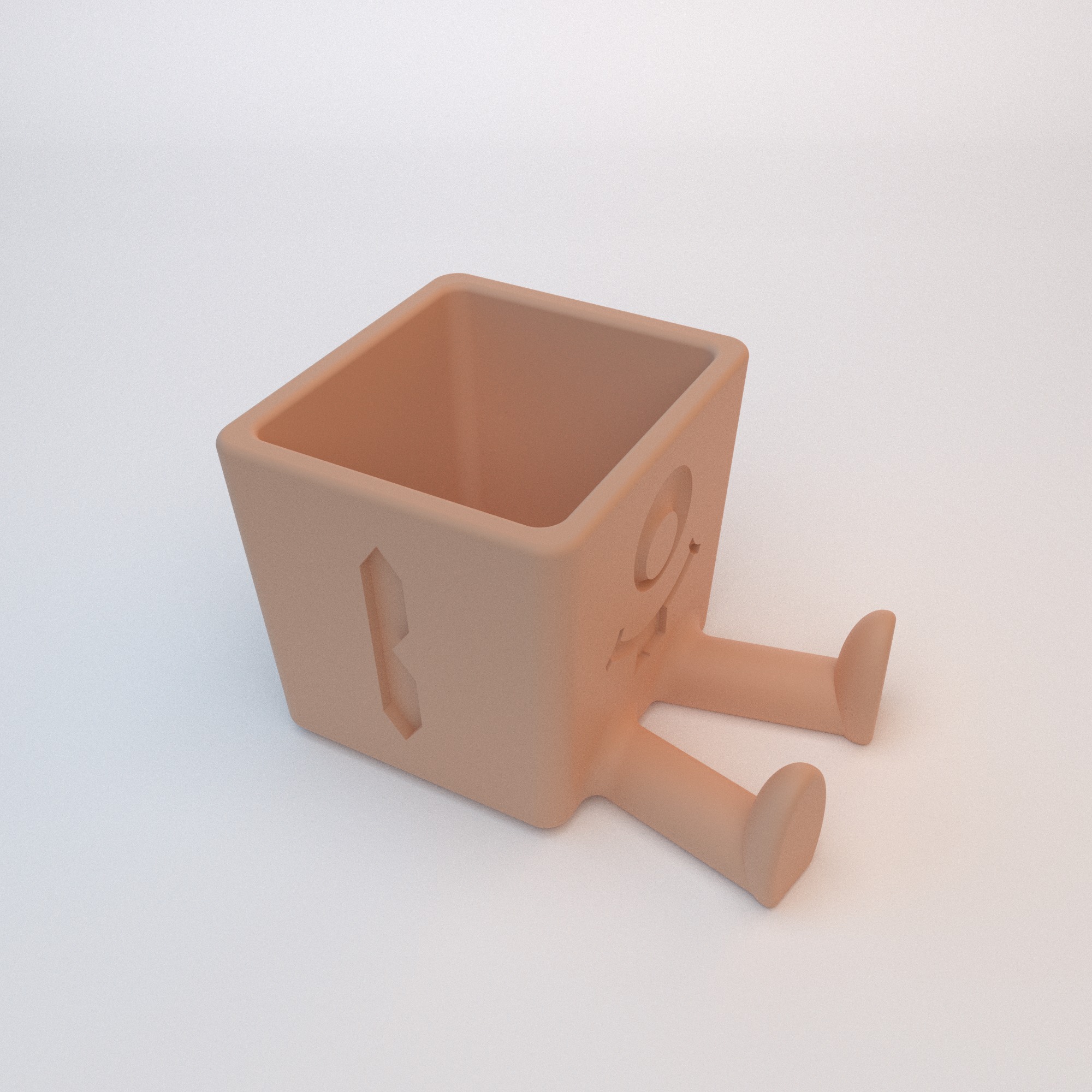 Sitting Cute Planter - 053 3D print model_10