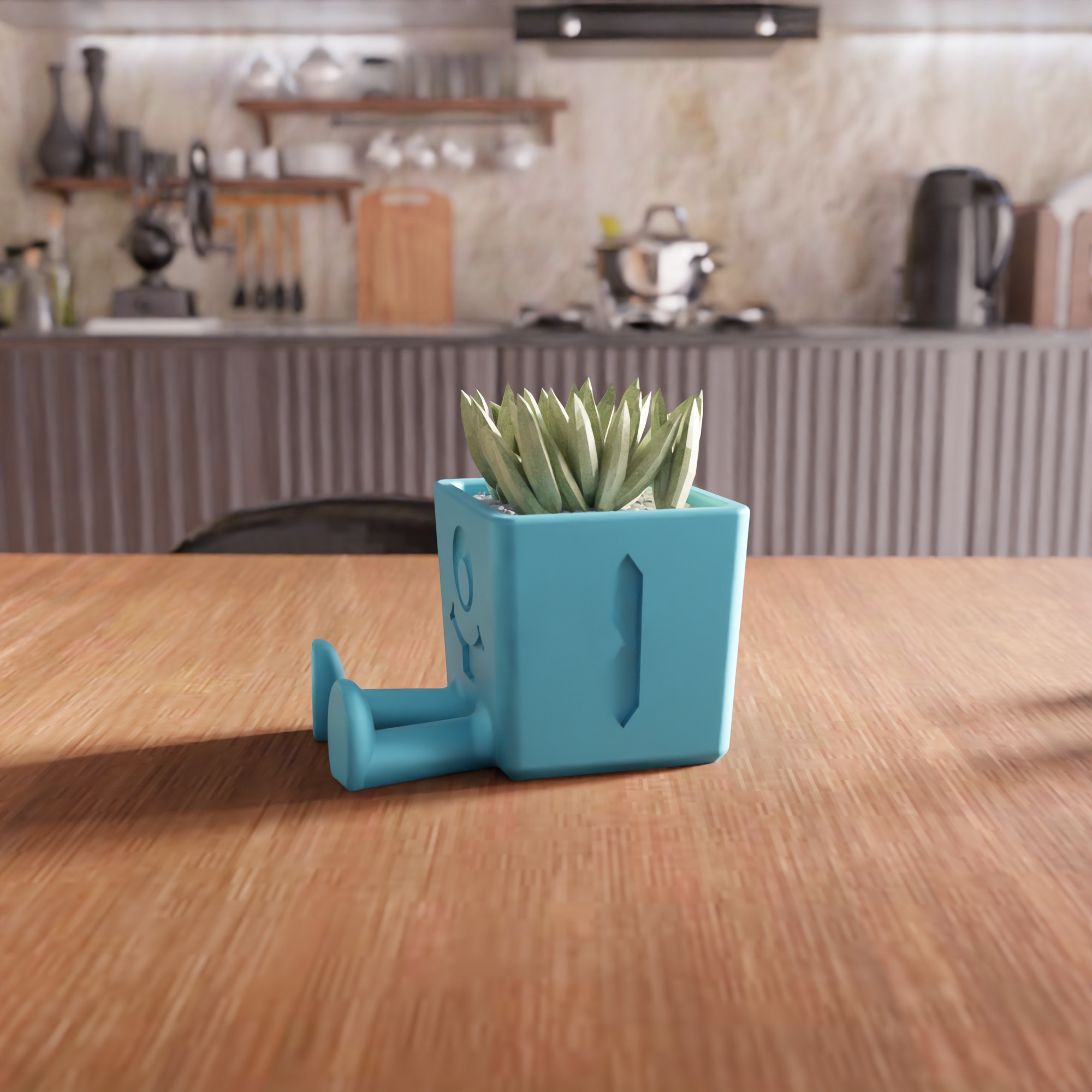 Sitting Cute Planter - 053 3D print model_2