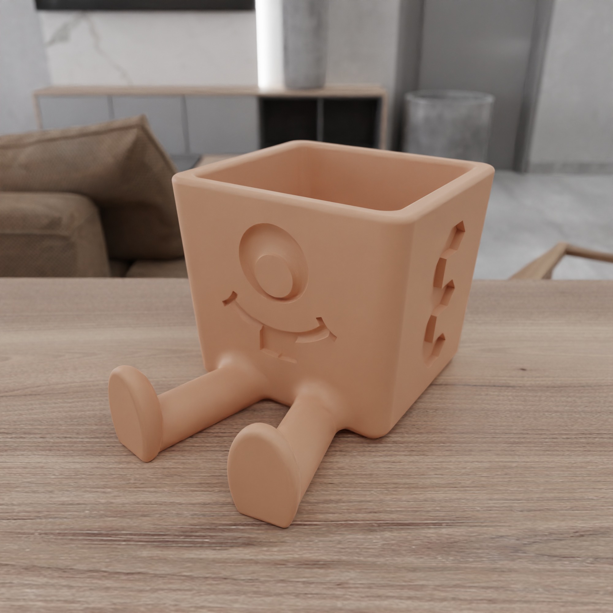 Sitting Cute Planter - 053 3D print model_8