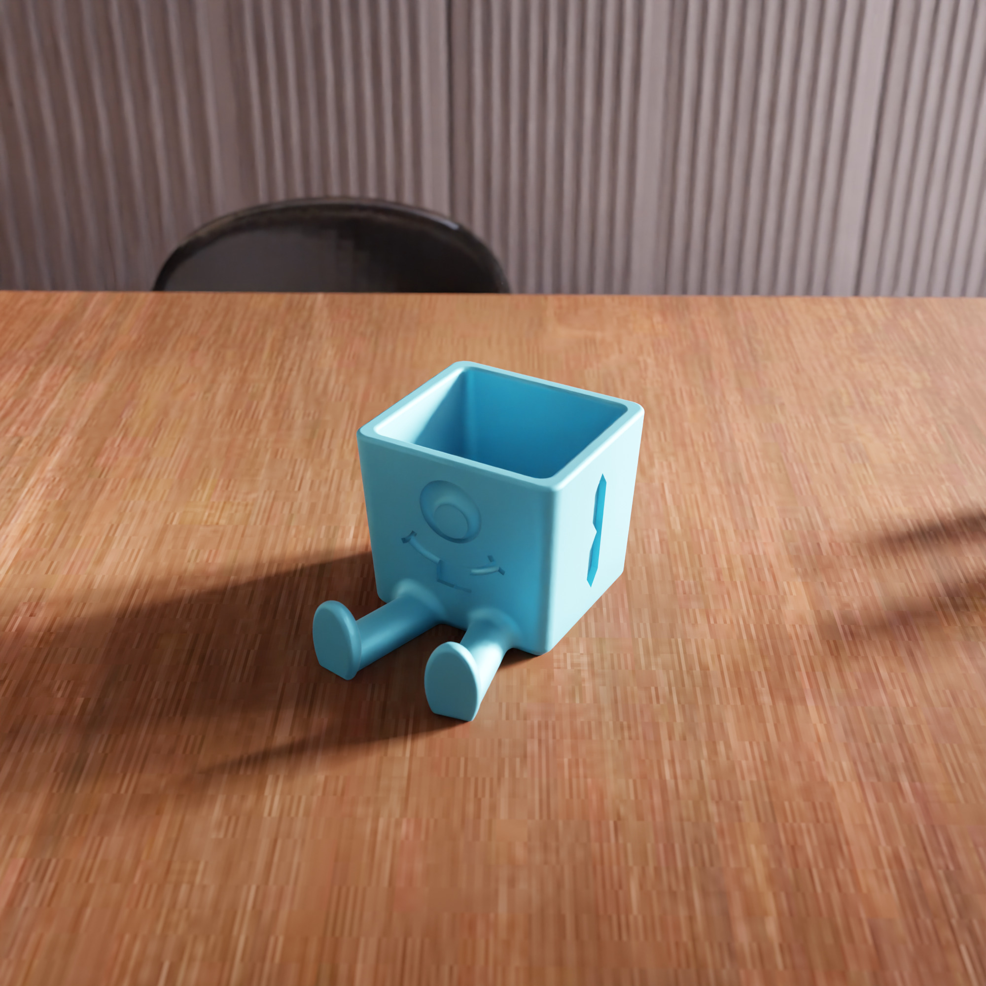 Sitting Cute Planter - 053 3D print model_7
