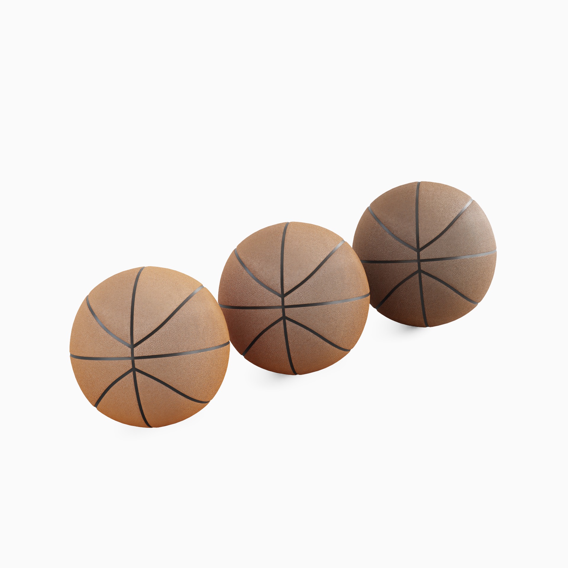 Basketball Ball Leather Set 3D model_1