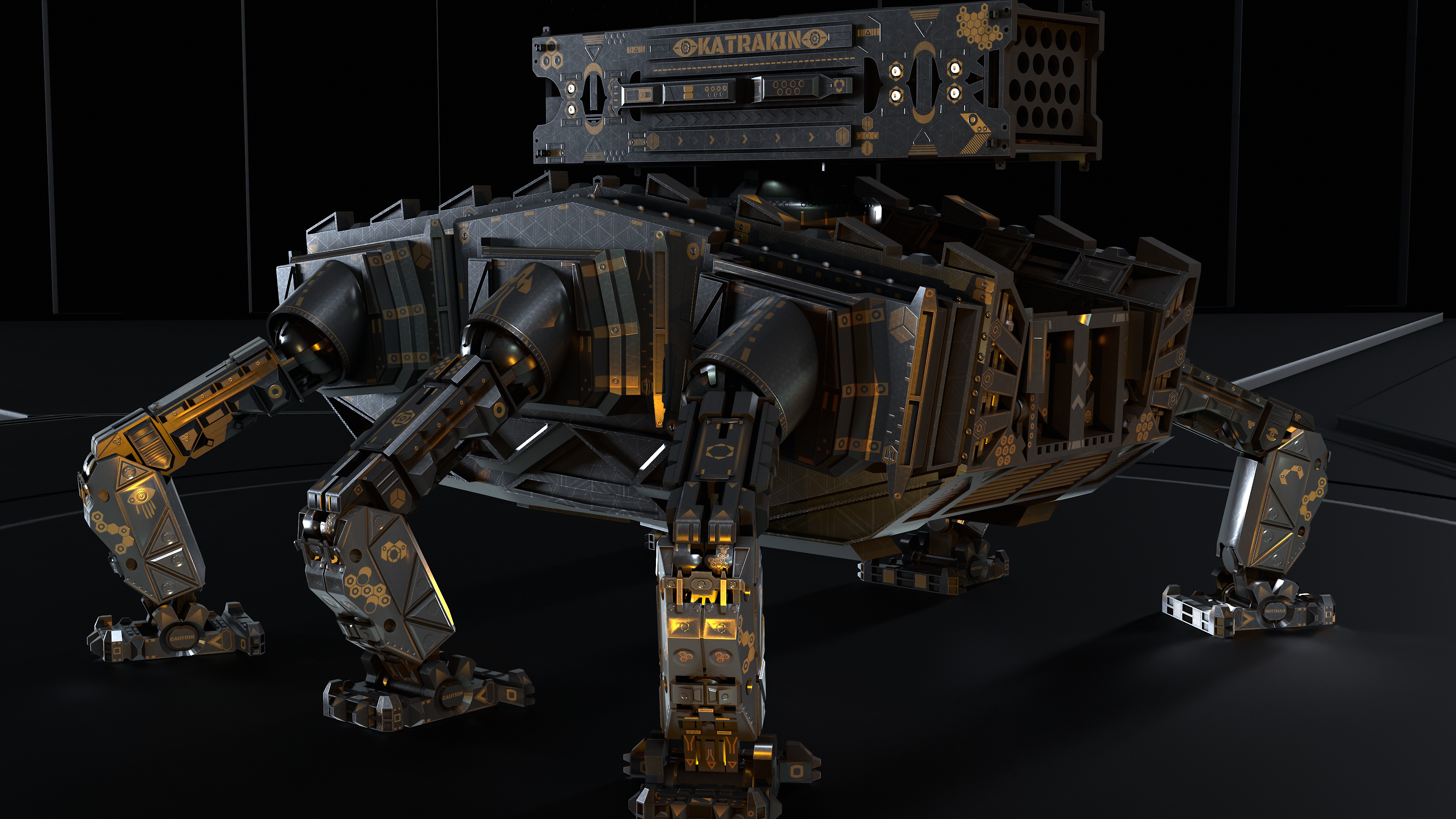 Photo Realistic War Mecha with Rocket Launcher 3D model_2