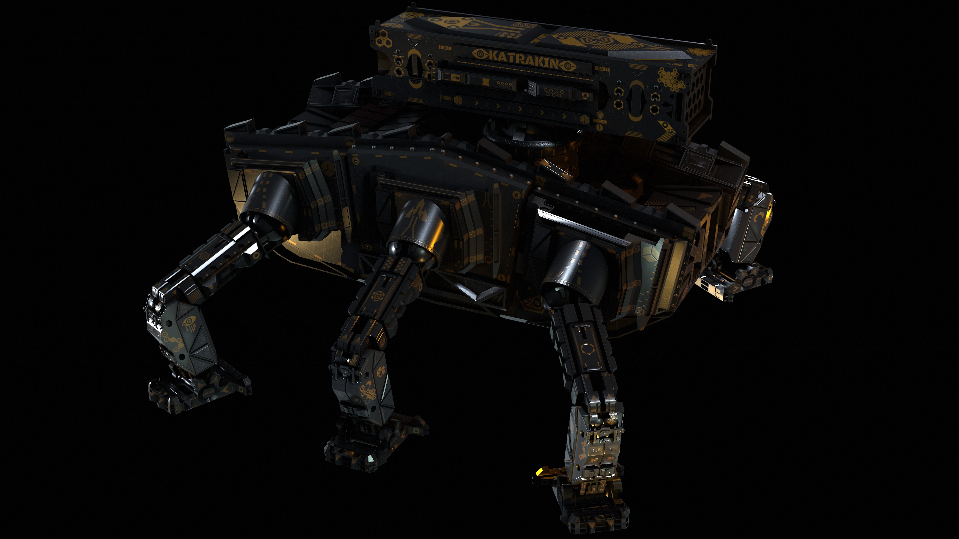 Photo Realistic War Mecha with Rocket Launcher 3D model_5