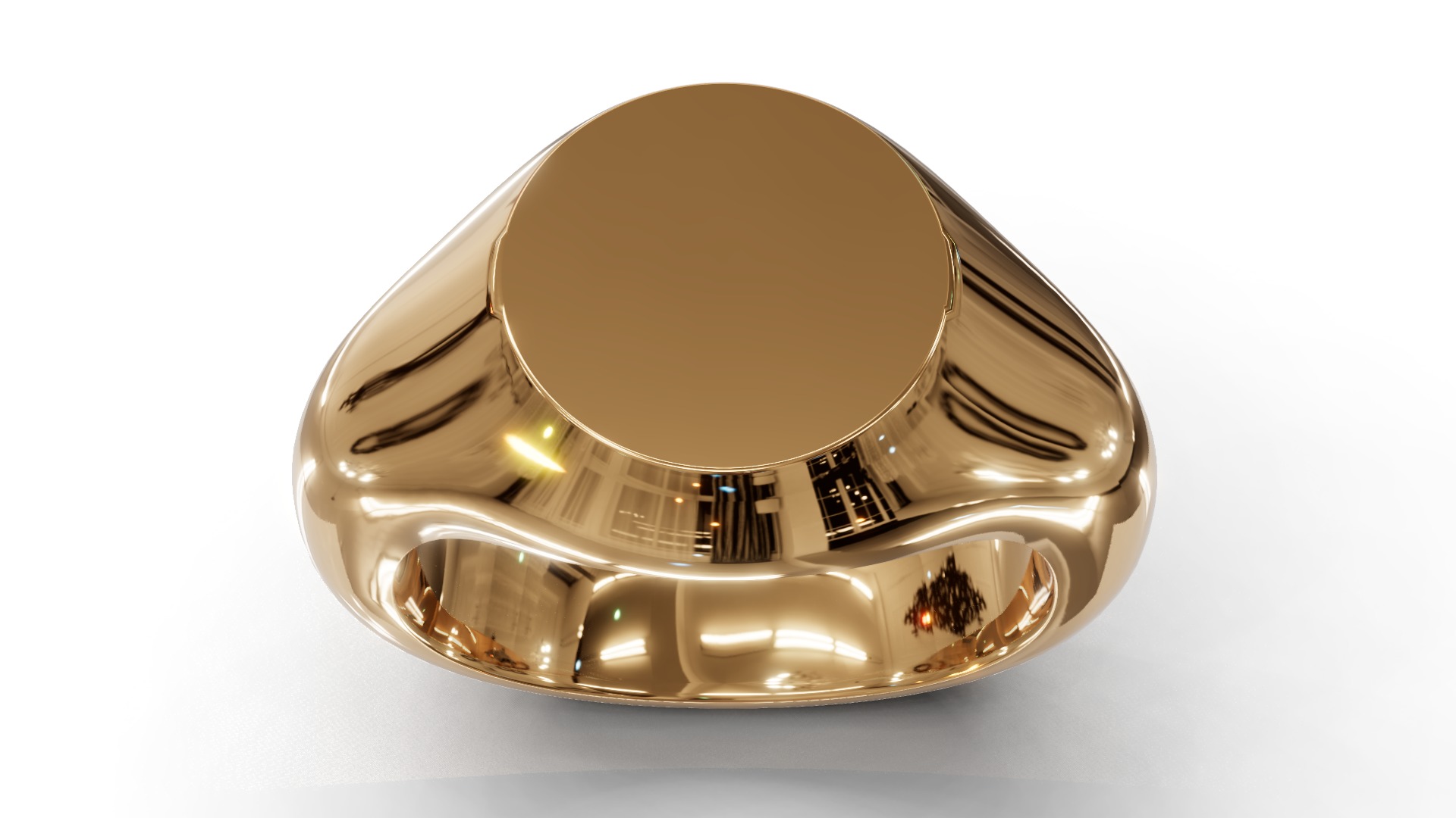 Signet Ring 3D print model_3