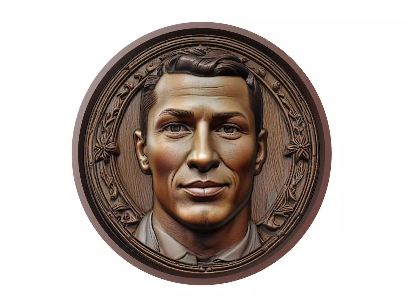 Cristiano Ronaldo Footballer Medallion 3D print model_0