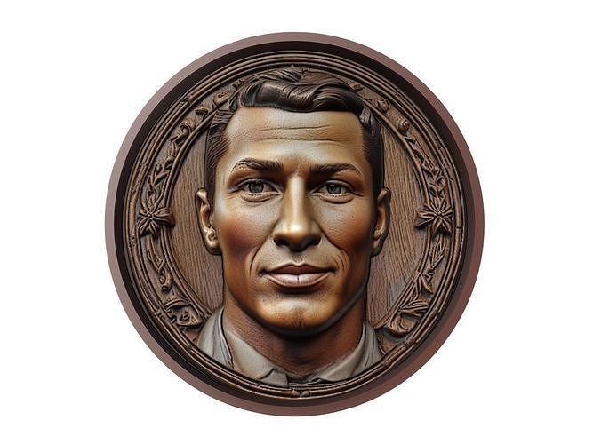Cristiano Ronaldo Footballer Medallion 3D print model