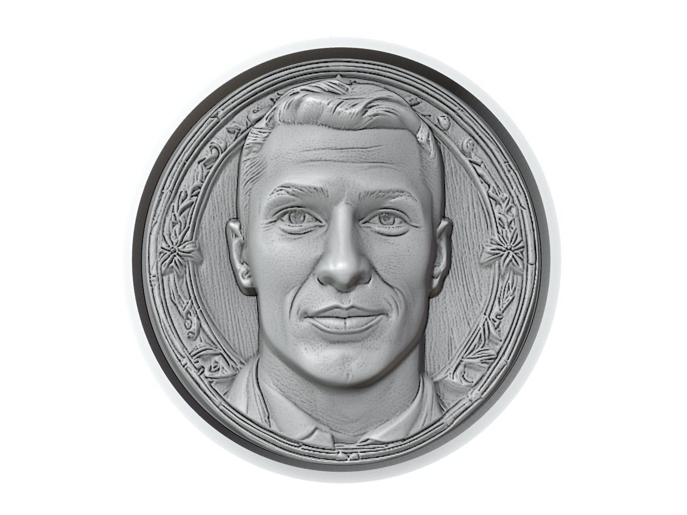 Cristiano Ronaldo Footballer Medallion 3D print model_2