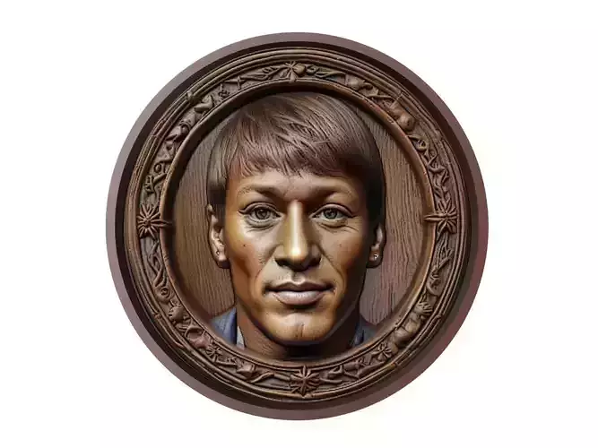 Neymar Footballer Medallion 3D print model