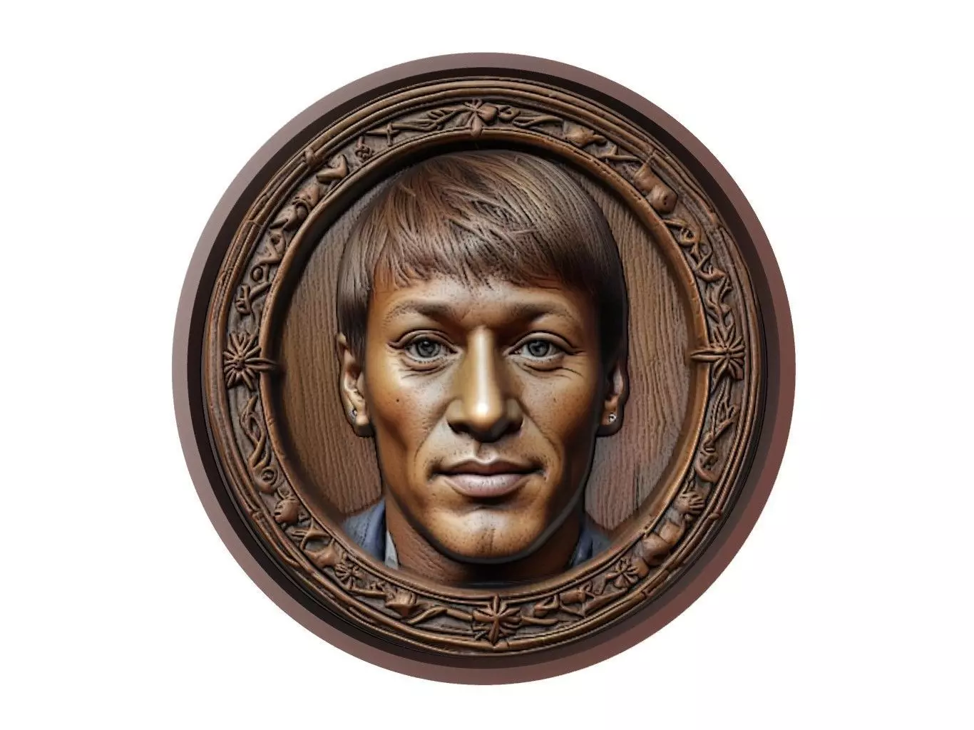 Neymar Footballer Medallion 3D print model_0