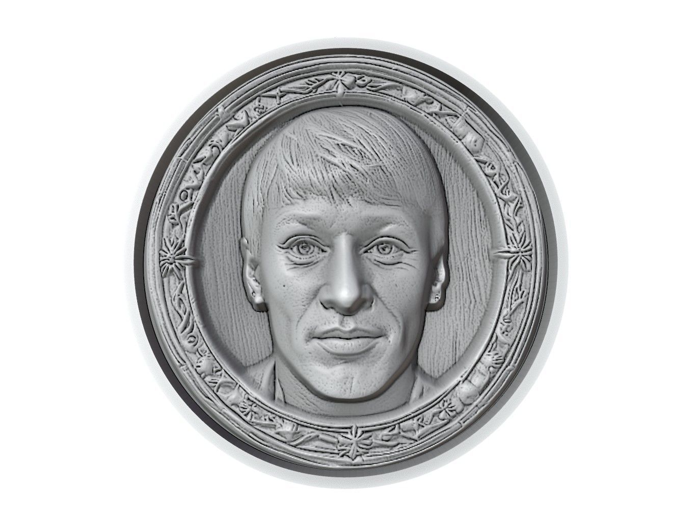 Neymar Footballer Medallion 3D print model_2