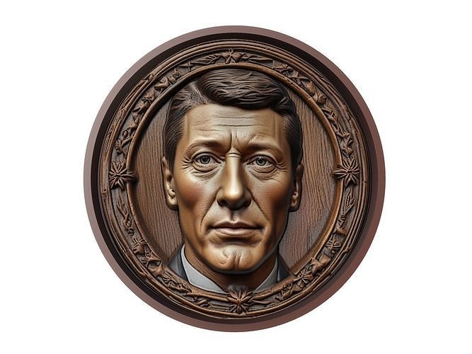 Robert Lewandowski Footballer Medallion 3D print model