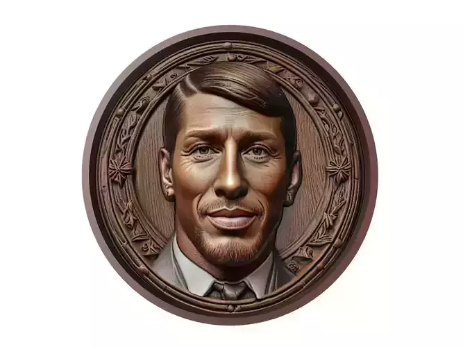 Sergio Ramos Footballer Medallion 3D print model