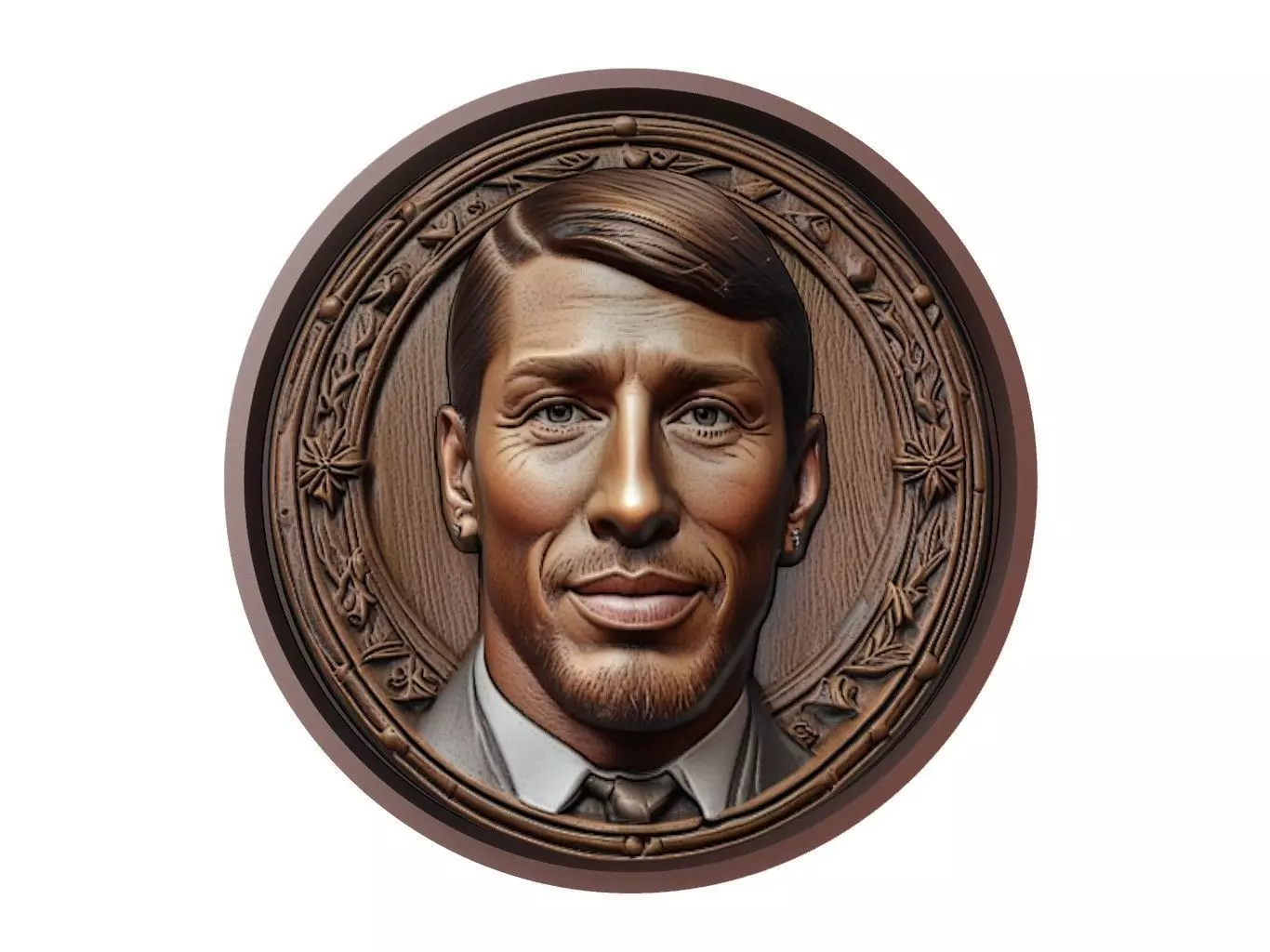 Sergio Ramos Footballer Medallion 3D print model_0