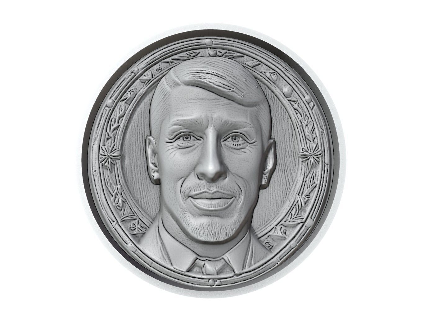 Sergio Ramos Footballer Medallion 3D print model_2