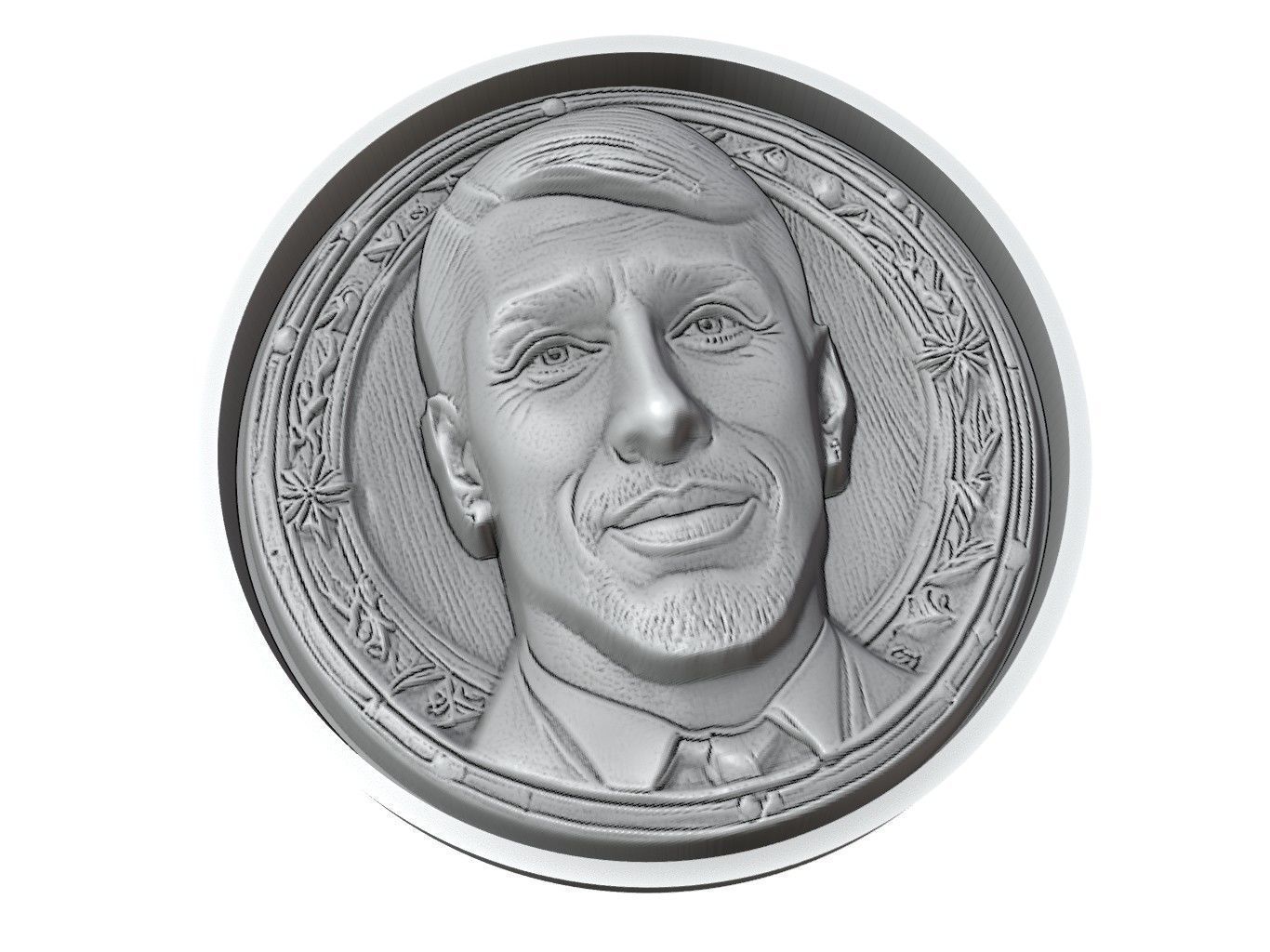 Sergio Ramos Footballer Medallion 3D print model_3
