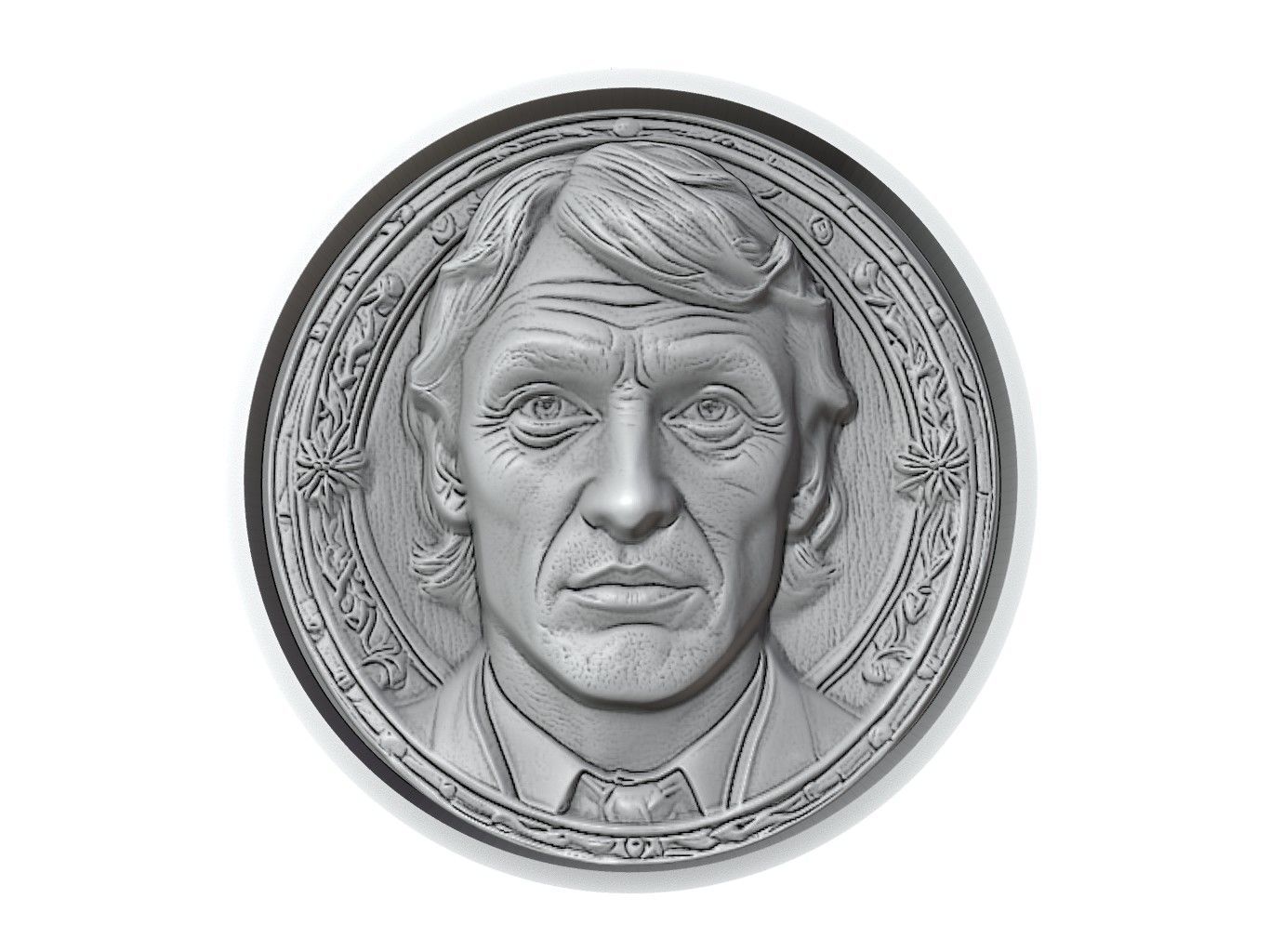 Paolo Maldini Footballer Medallion 3D print model_2