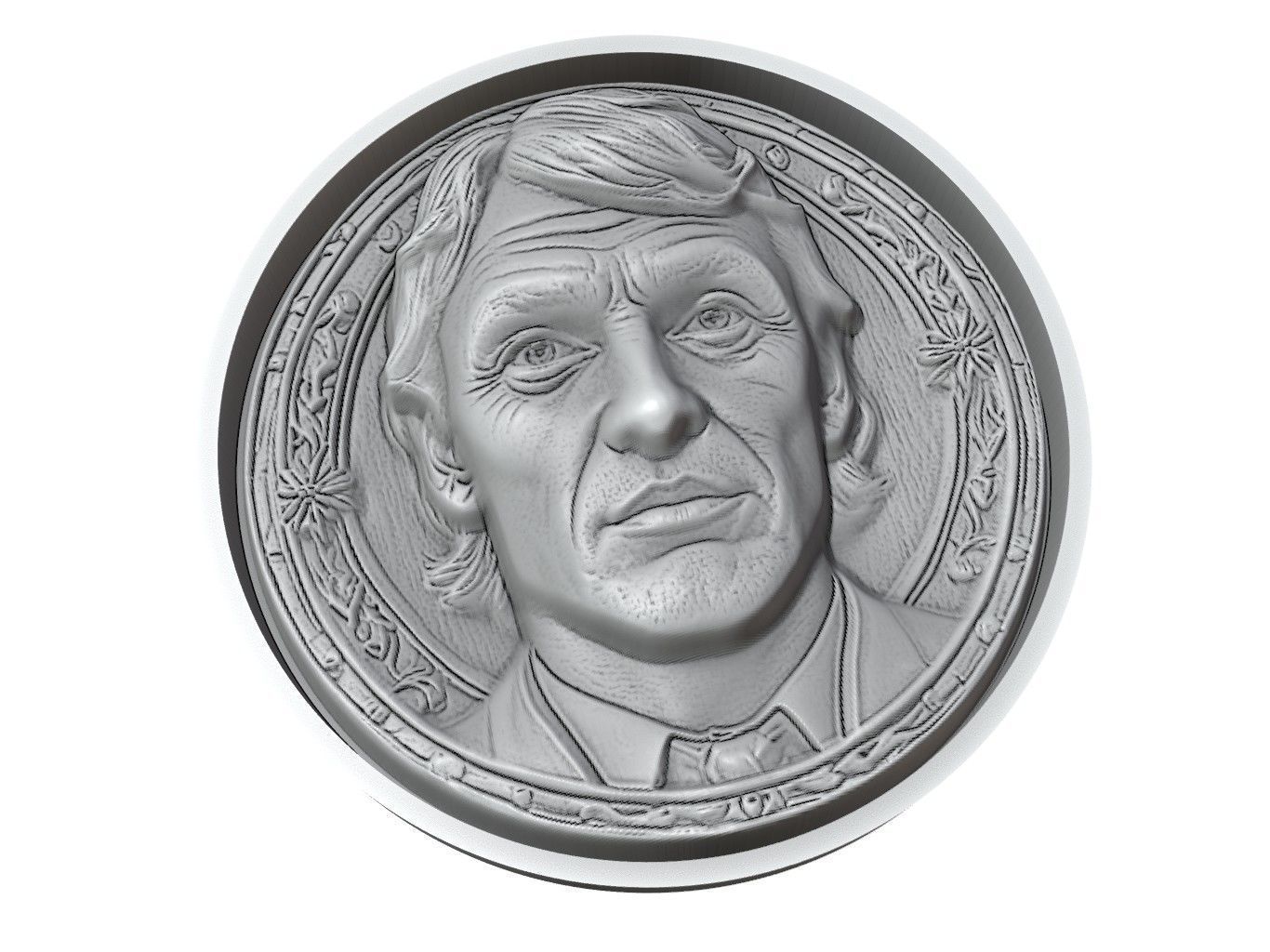 Paolo Maldini Footballer Medallion 3D print model_3