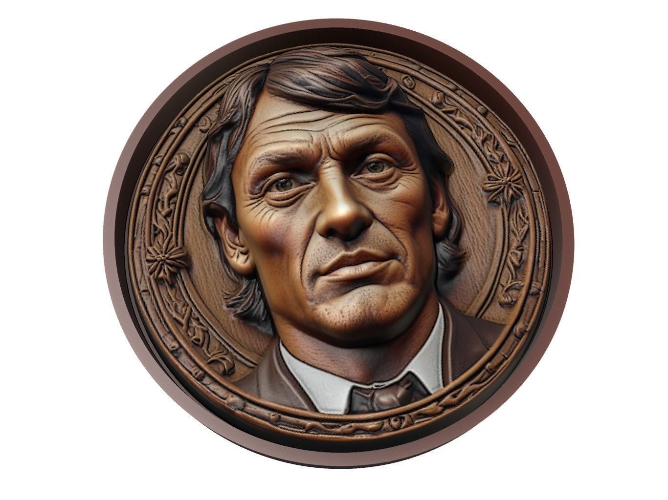 Paolo Maldini Footballer Medallion 3D print model_1