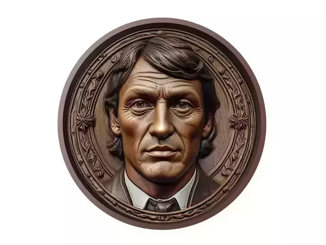Paolo Maldini Footballer Medallion 3D print model