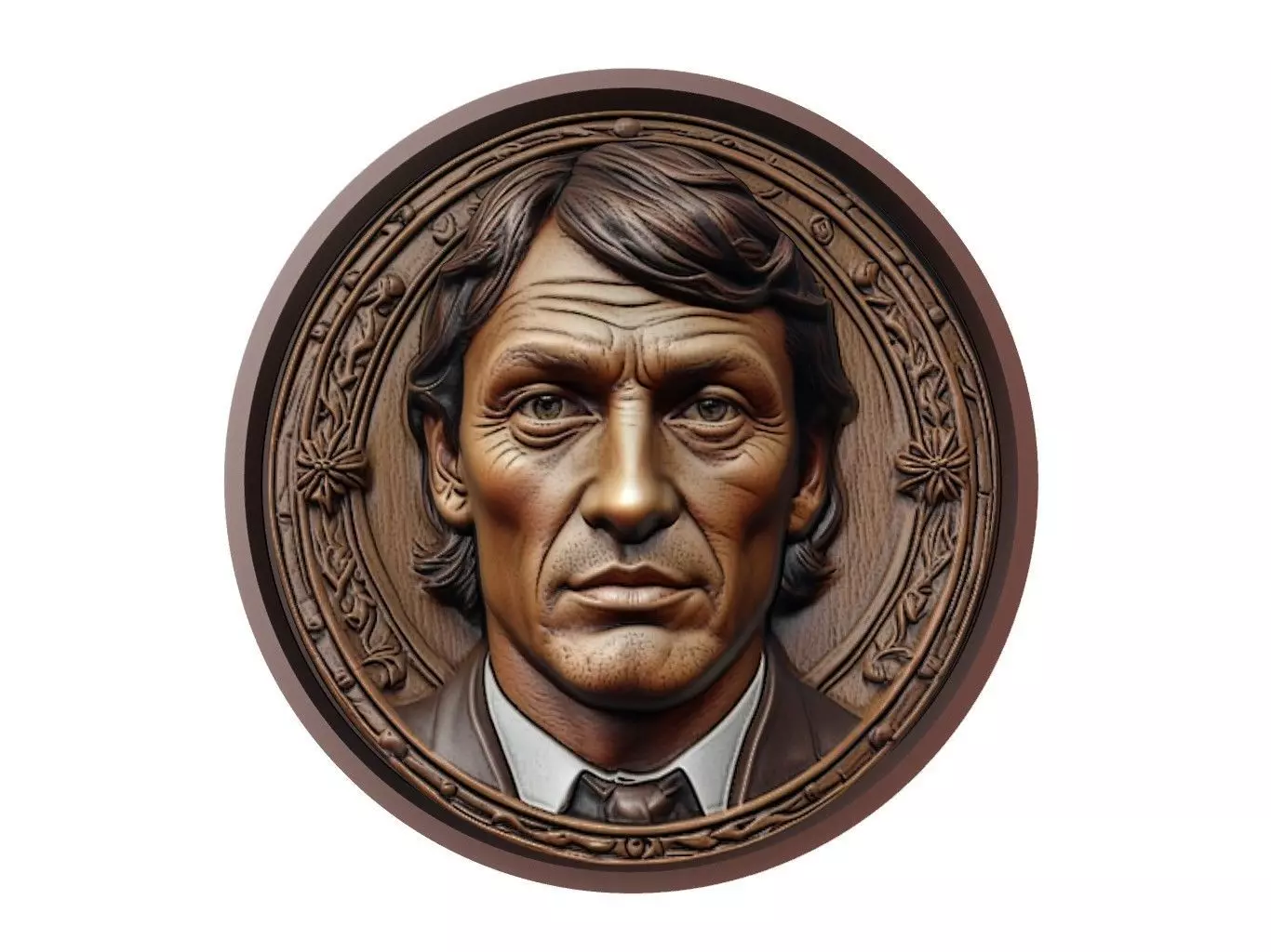 Paolo Maldini Footballer Medallion 3D print model_0